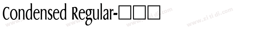 Condensed Regular字体转换